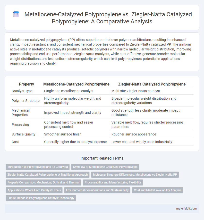 Metallocene-Catalyzed Polypropylene vs. Ziegler-Natta Catalyzed Polypropylene: A Comparative Analysis