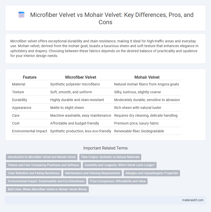 Microfiber Velvet vs Mohair Velvet: Key Differences, Pros, and Cons