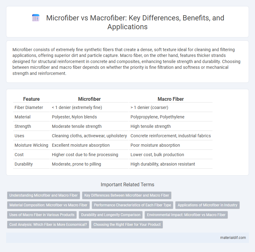 Microfiber vs Macrofiber: Key Differences, Benefits, and Applications