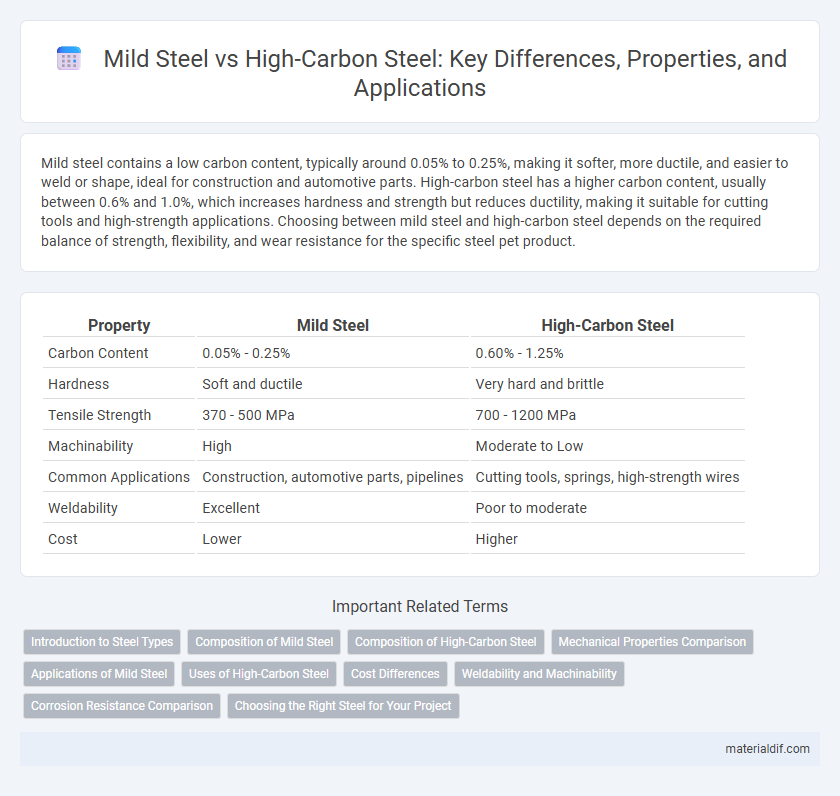 Mild Steel vs High-Carbon Steel: Key Differences, Properties, and Applications