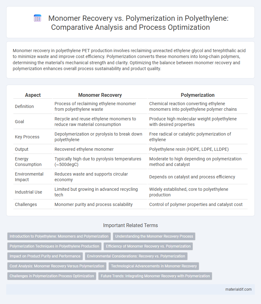 Monomer Recovery vs. Polymerization in Polyethylene: Comparative Analysis and Process Optimization