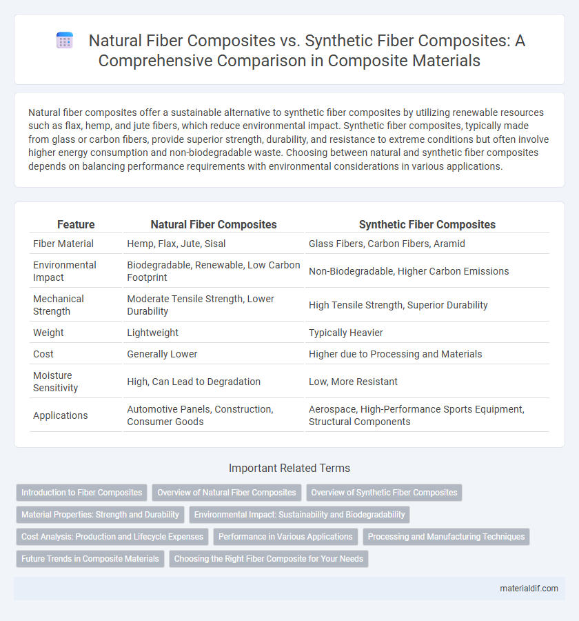 Natural Fiber Composites vs. Synthetic Fiber Composites: A Comprehensive Comparison in Composite Materials