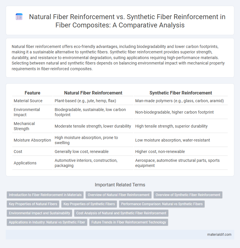 Natural Fiber Reinforcement vs. Synthetic Fiber Reinforcement in Fiber Composites: A Comparative Analysis