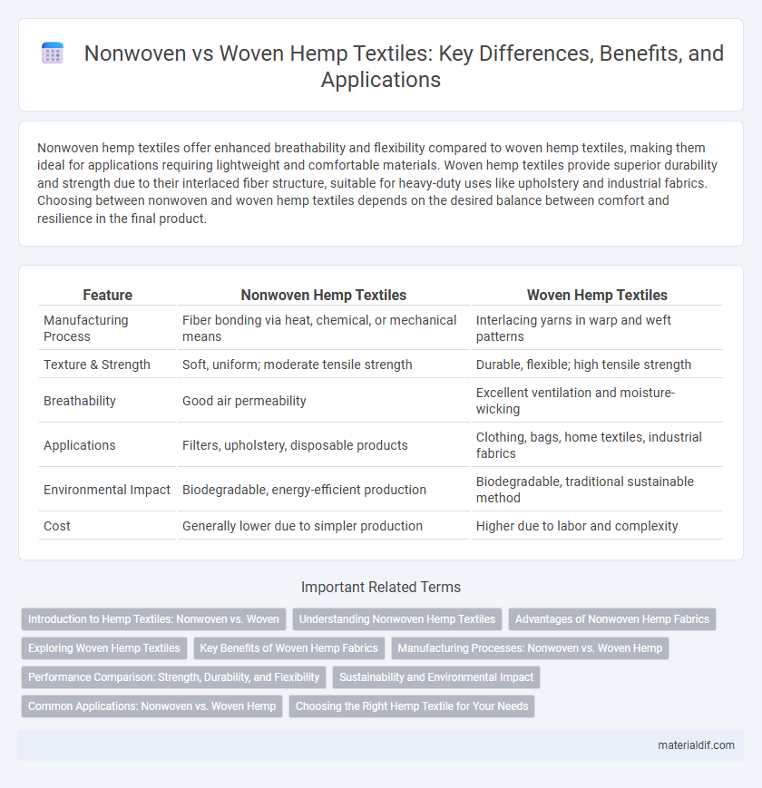 Nonwoven vs Woven Hemp Textiles: Key Differences, Benefits, and Applications