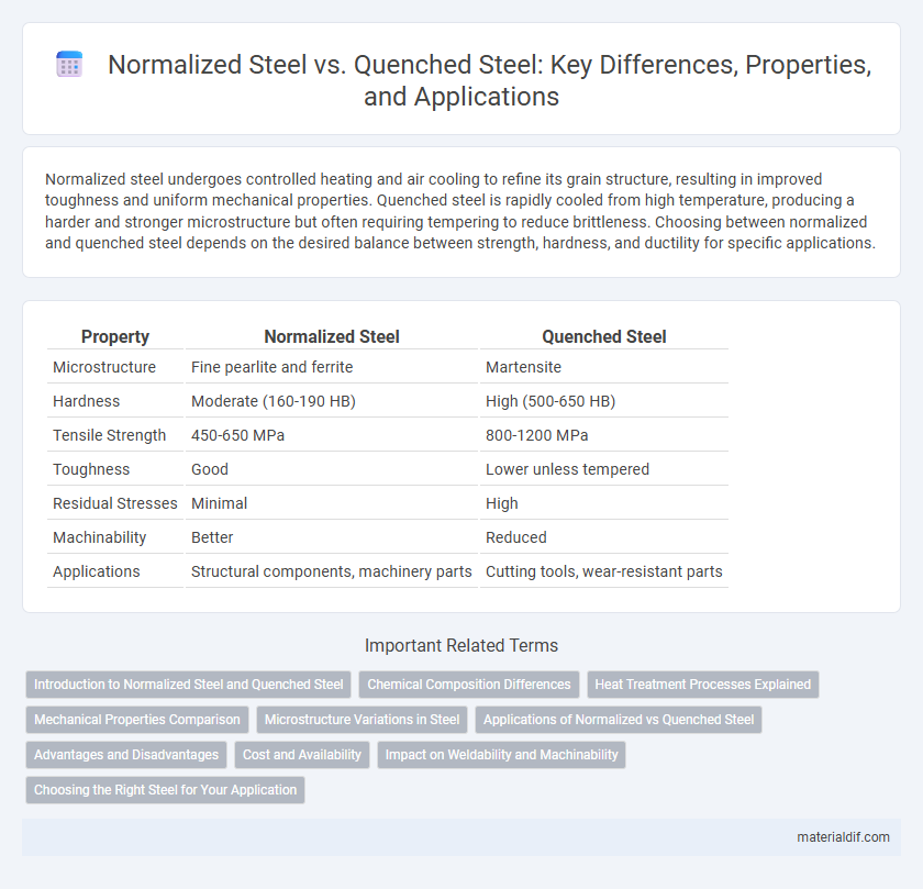 Normalized Steel vs. Quenched Steel: Key Differences, Properties, and Applications