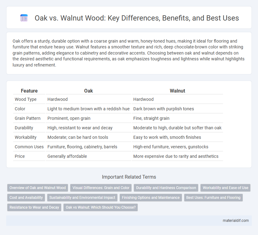 Oak vs. Walnut Wood: Key Differences, Benefits, and Best Uses