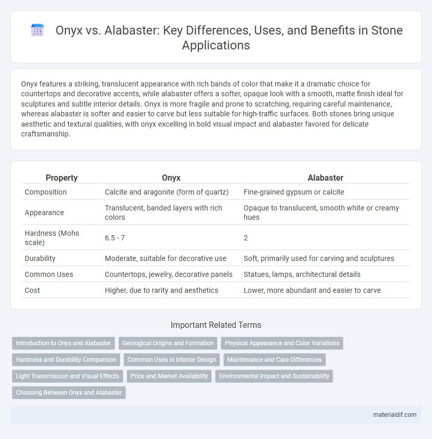 Onyx vs. Alabaster: Key Differences, Uses, and Benefits in Stone Applications