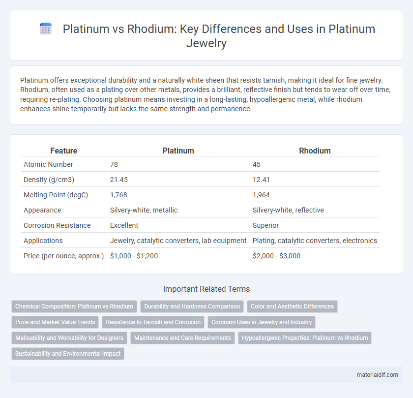 Platinum vs Rhodium: Key Differences and Uses in Platinum Jewelry