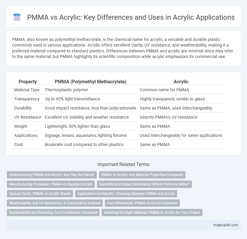 PMMA vs Acrylic: Key Differences and Uses in Acrylic Applications