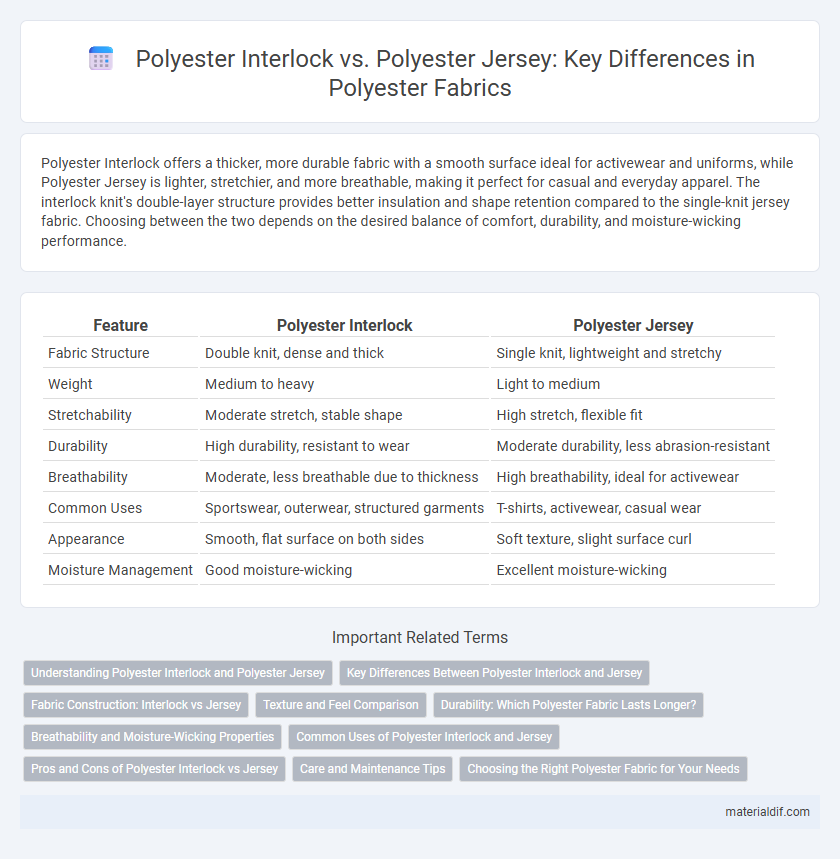 Polyester Interlock vs. Polyester Jersey: Key Differences in Polyester Fabrics