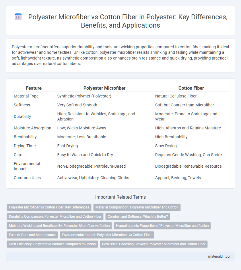 Polyester Microfiber vs Cotton Fiber in Polyester: Key Differences, Benefits, and Applications