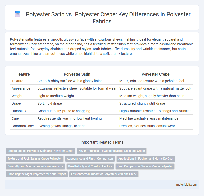 Polyester Satin vs. Polyester Crepe: Key Differences in Polyester Fabrics
