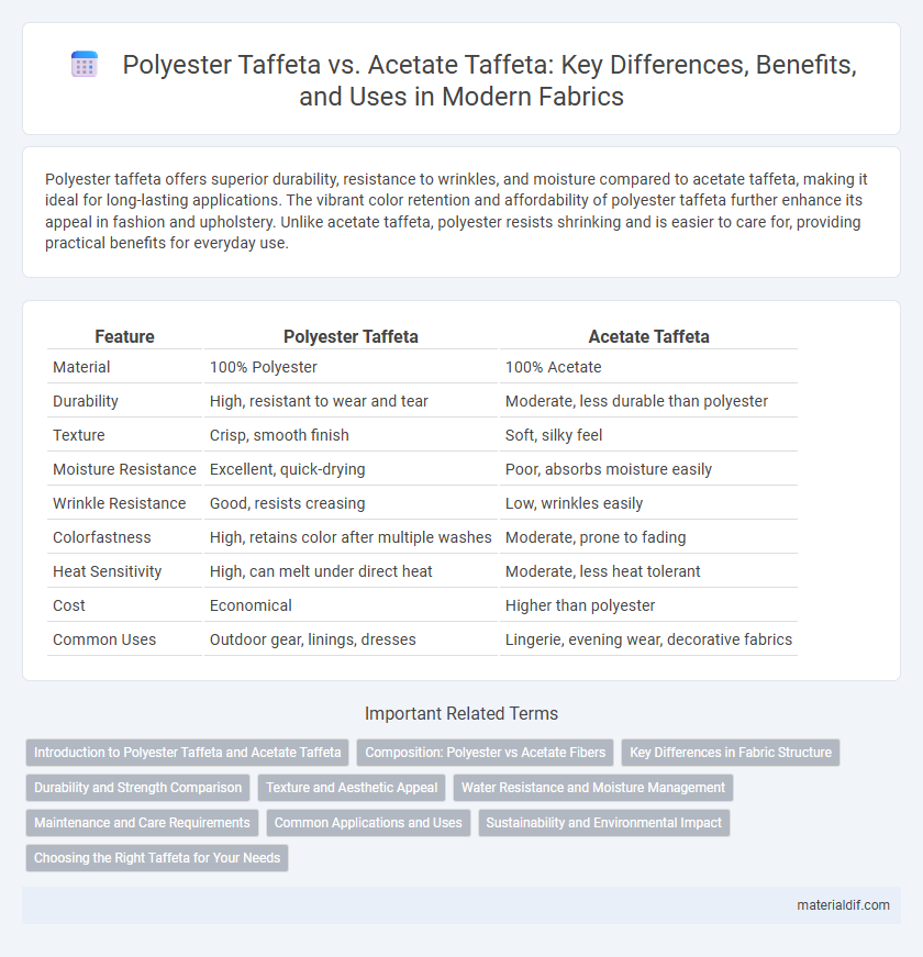 Polyester Taffeta vs. Acetate Taffeta: Key Differences, Benefits, and Uses in Modern Fabrics