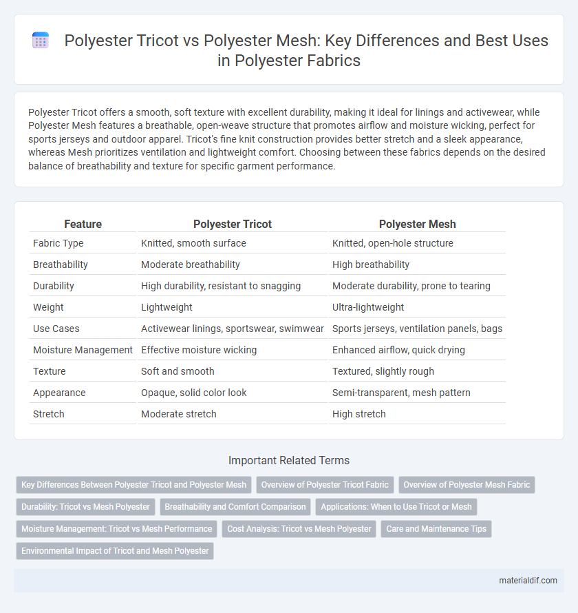 Polyester Tricot vs Polyester Mesh: Key Differences and Best Uses in Polyester Fabrics