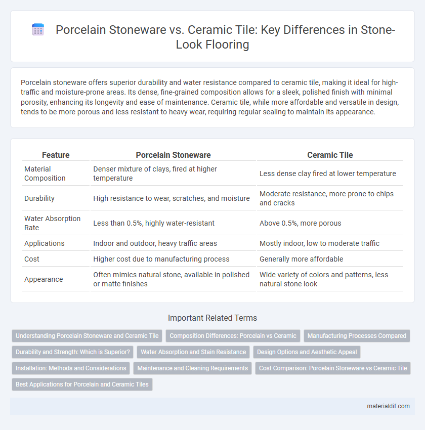 Porcelain Stoneware vs. Ceramic Tile: Key Differences in Stone-Look Flooring