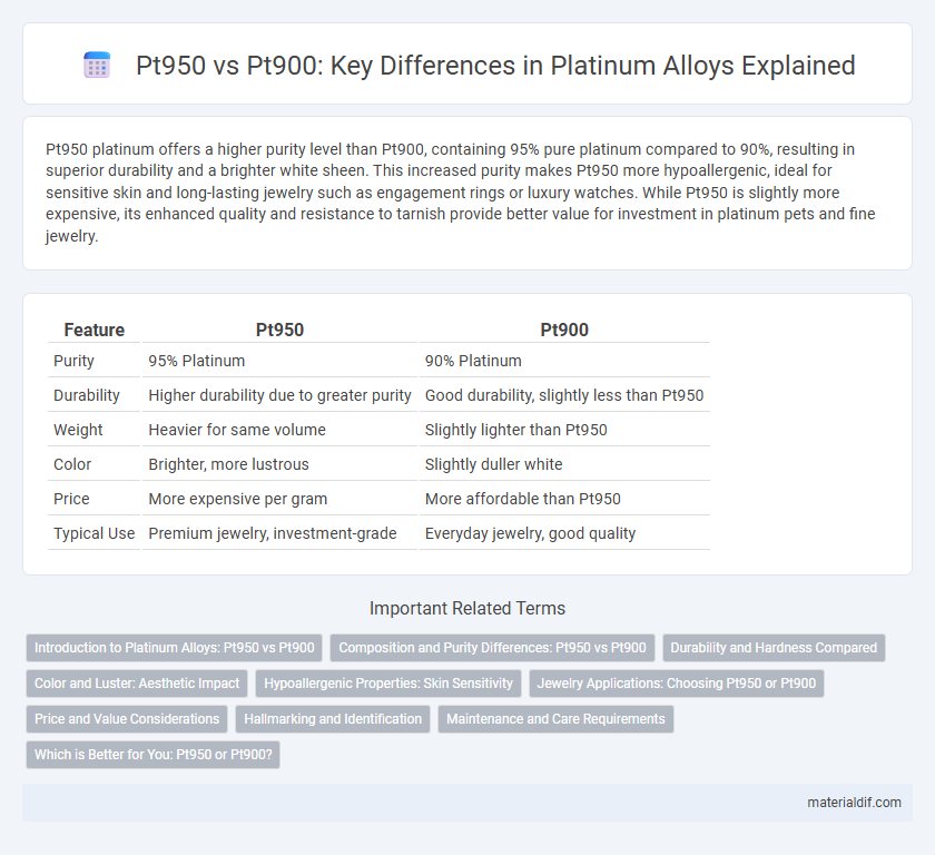 Pt950 vs Pt900: Key Differences in Platinum Alloys Explained