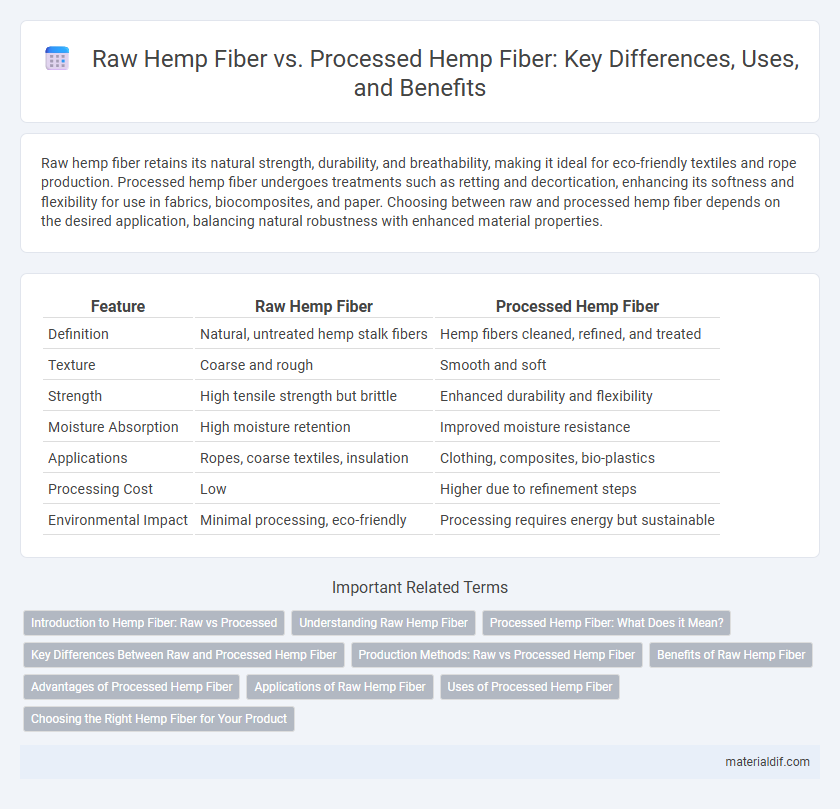 Raw Hemp Fiber vs. Processed Hemp Fiber: Key Differences, Uses, and Benefits