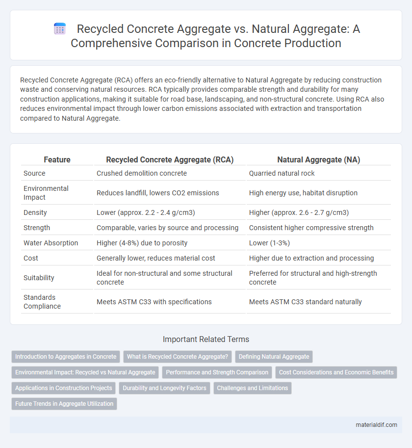 Recycled Concrete Aggregate vs. Natural Aggregate: A Comprehensive Comparison in Concrete Production