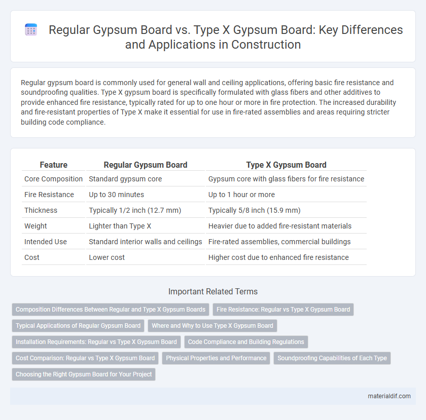Regular Gypsum Board vs. Type X Gypsum Board: Key Differences and Applications in Construction