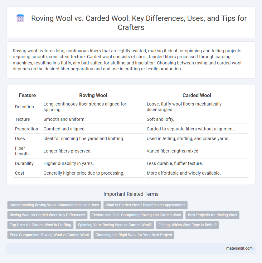 Roving Wool vs. Carded Wool: Key Differences, Uses, and Tips for Crafters