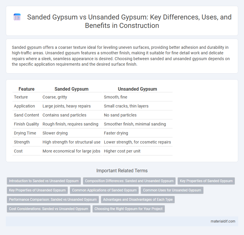 Sanded Gypsum vs Unsanded Gypsum: Key Differences, Uses, and Benefits in Construction