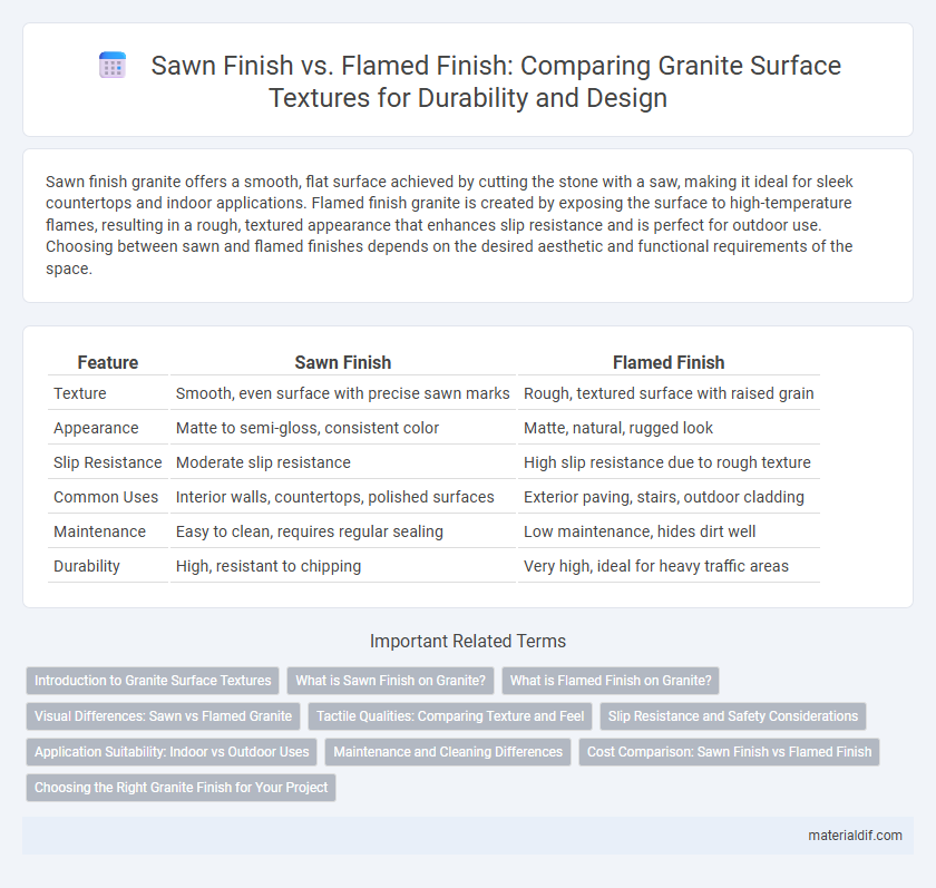 Sawn Finish vs. Flamed Finish: Comparing Granite Surface Textures for Durability and Design
