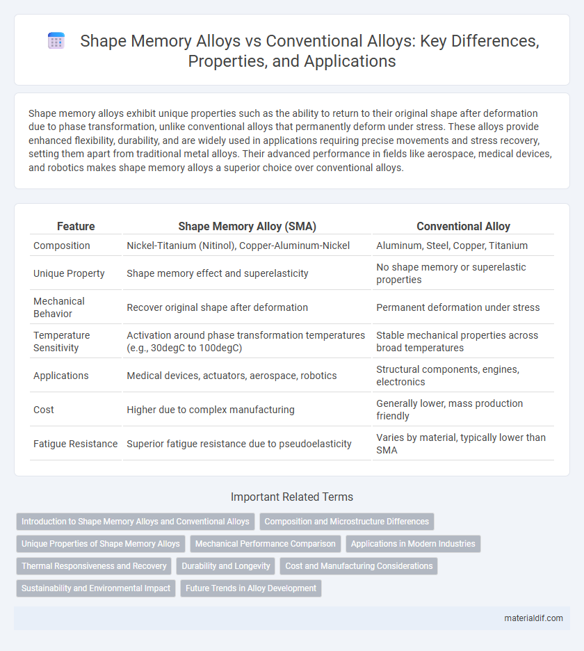 Shape Memory Alloys vs Conventional Alloys: Key Differences, Properties, and Applications