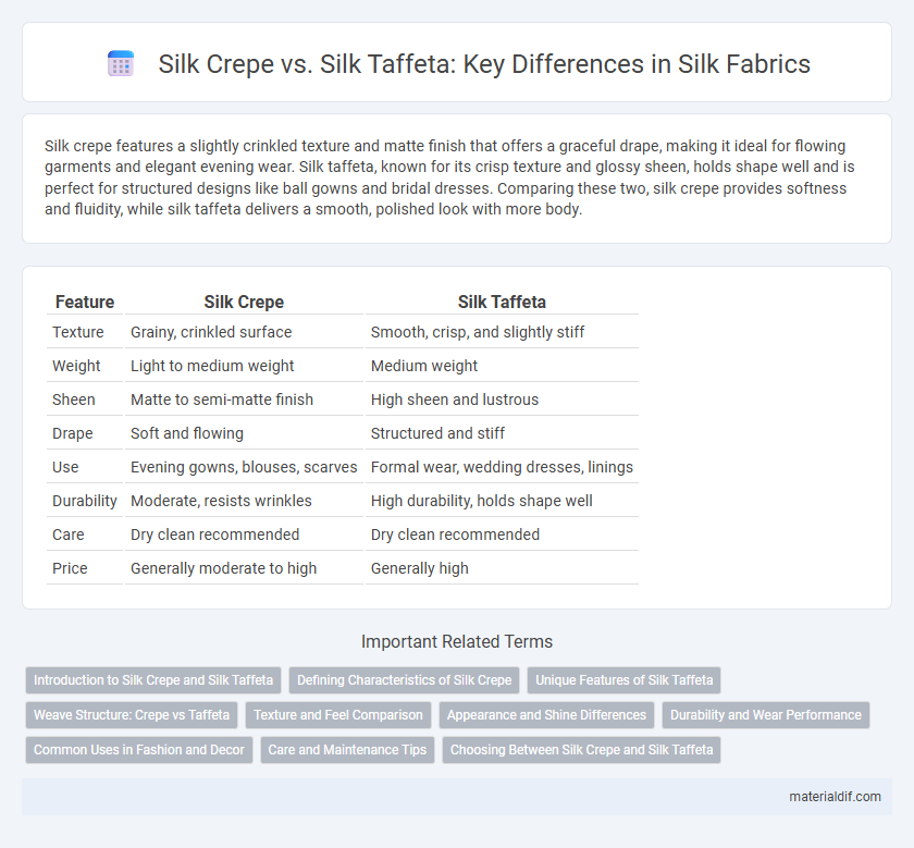 Silk Crepe vs. Silk Taffeta: Key Differences in Silk Fabrics