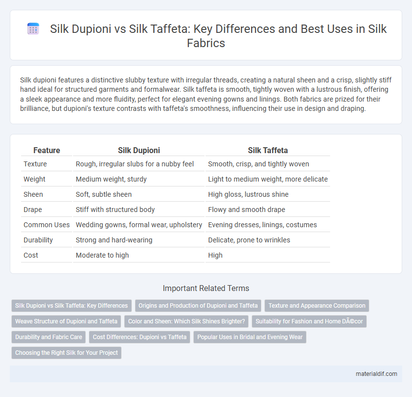 Silk Dupioni vs Silk Taffeta: Key Differences and Best Uses in Silk Fabrics