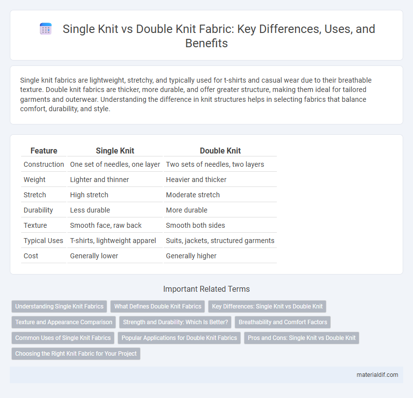 Single Knit vs Double Knit Fabric: Key Differences, Uses, and Benefits