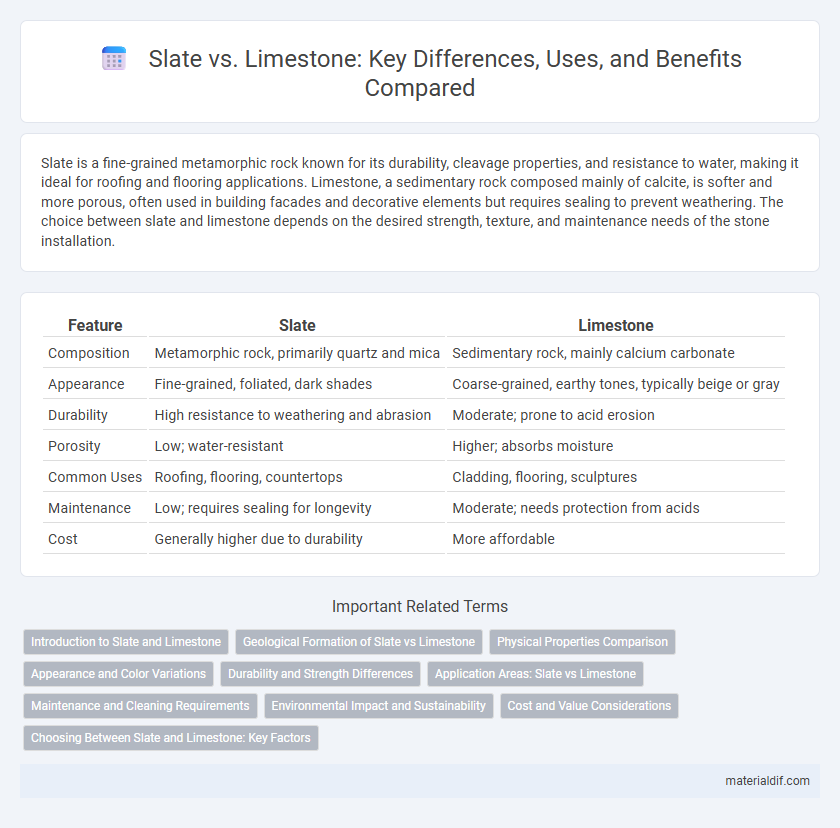 Slate vs. Limestone: Key Differences, Uses, and Benefits Compared