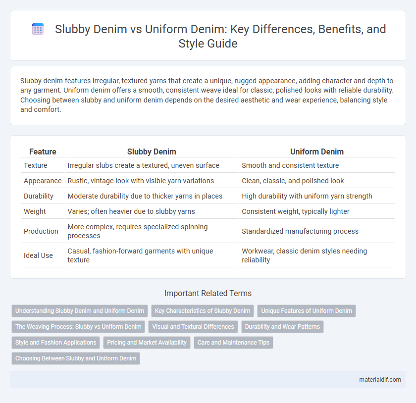 Slubby Denim vs Uniform Denim: Key Differences, Benefits, and Style Guide