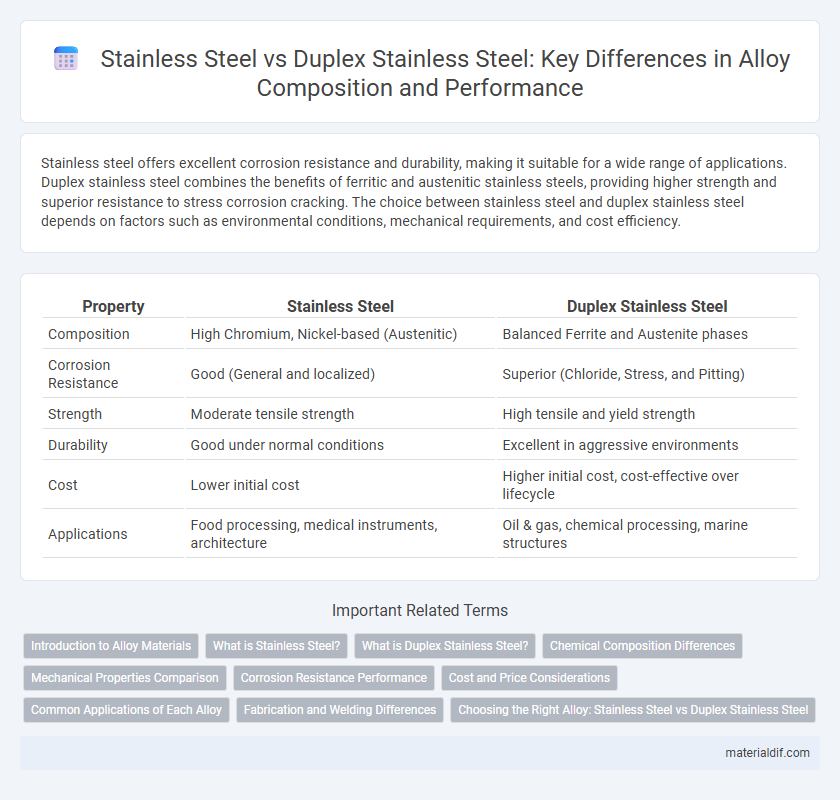 Stainless Steel vs Duplex Stainless Steel: Key Differences in Alloy Composition and Performance