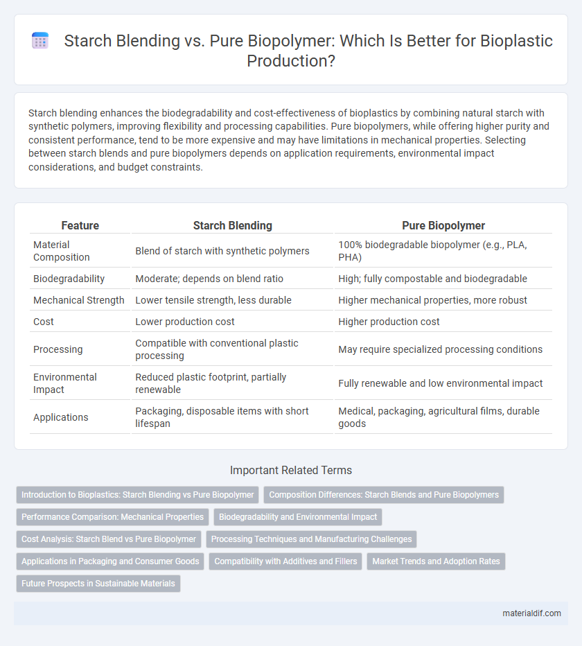 Starch Blending vs. Pure Biopolymer: Which Is Better for Bioplastic Production?