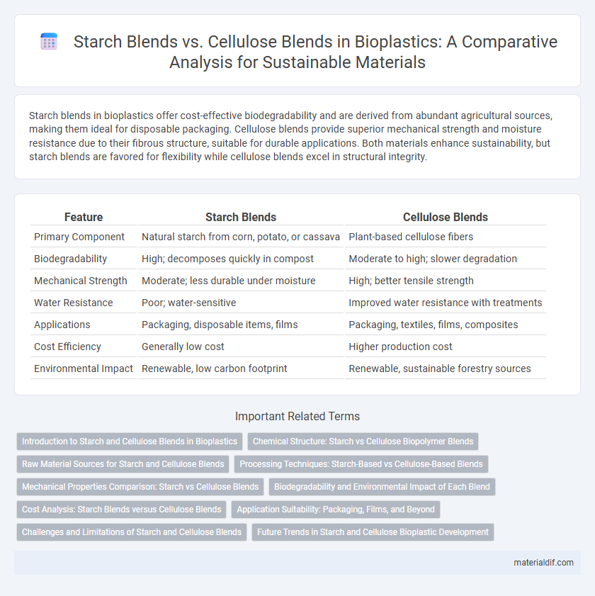Starch Blends vs. Cellulose Blends in Bioplastics: A Comparative Analysis for Sustainable Materials
