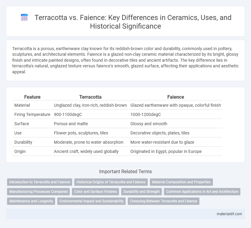 Terracotta vs. Faience: Key Differences in Ceramics, Uses, and Historical Significance