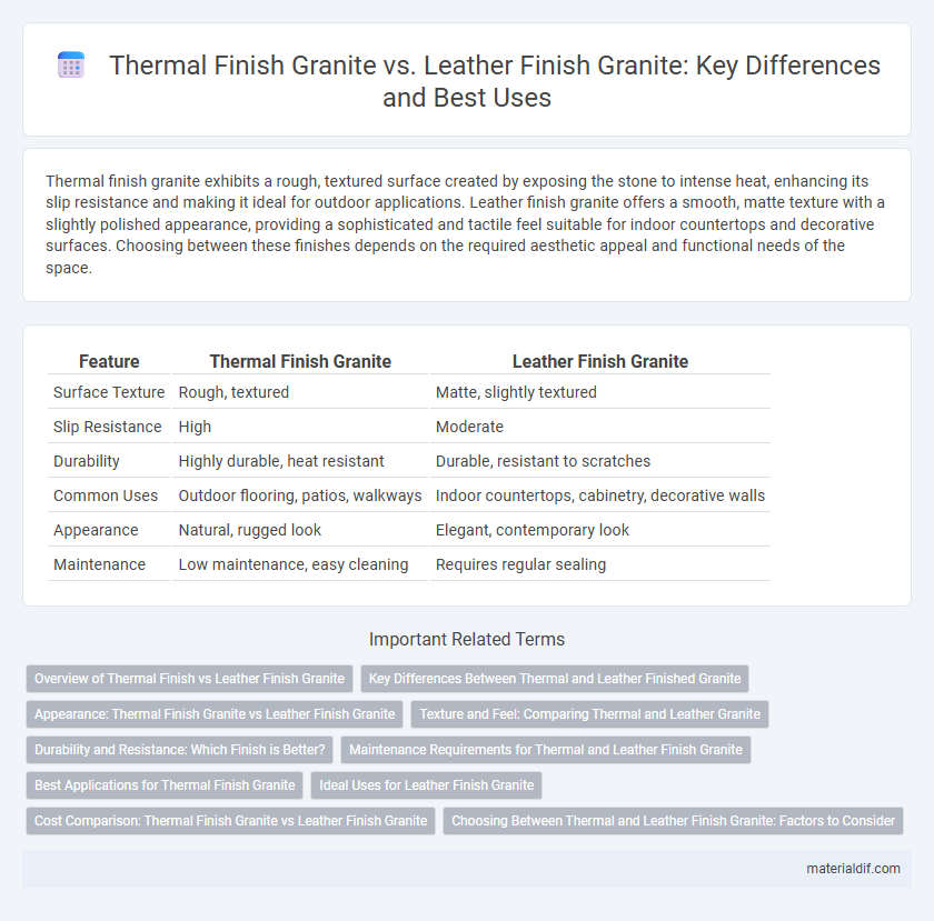 Thermal Finish Granite vs. Leather Finish Granite: Key Differences and Best Uses
