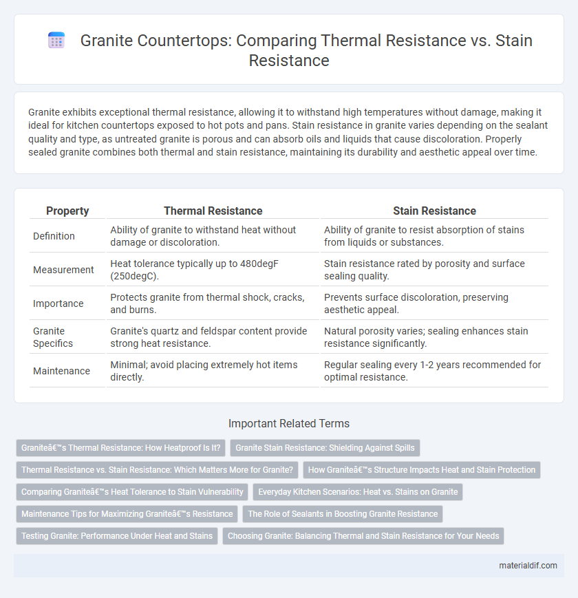 Granite Countertops: Comparing Thermal Resistance vs. Stain Resistance