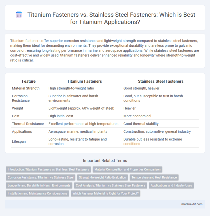 Titanium Fasteners vs. Stainless Steel Fasteners: Which is Best for Titanium Applications?