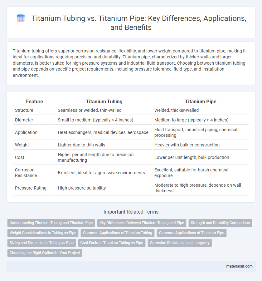 Titanium Tubing vs. Titanium Pipe: Key Differences, Applications, and Benefits