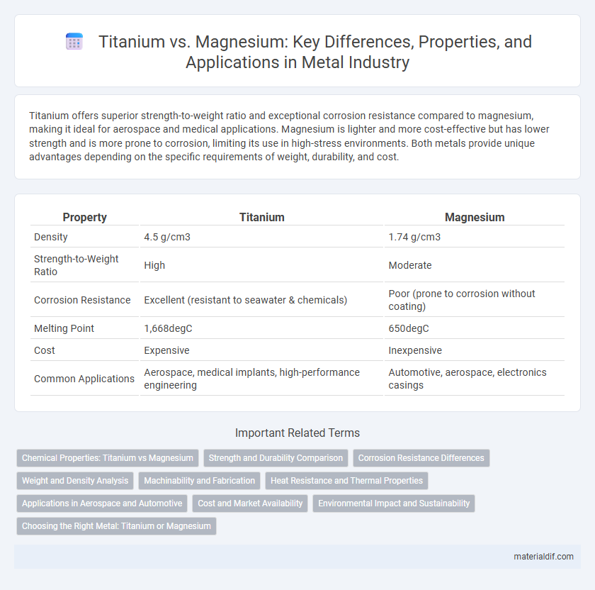 Titanium vs. Magnesium: Key Differences, Properties, and Applications in Metal Industry