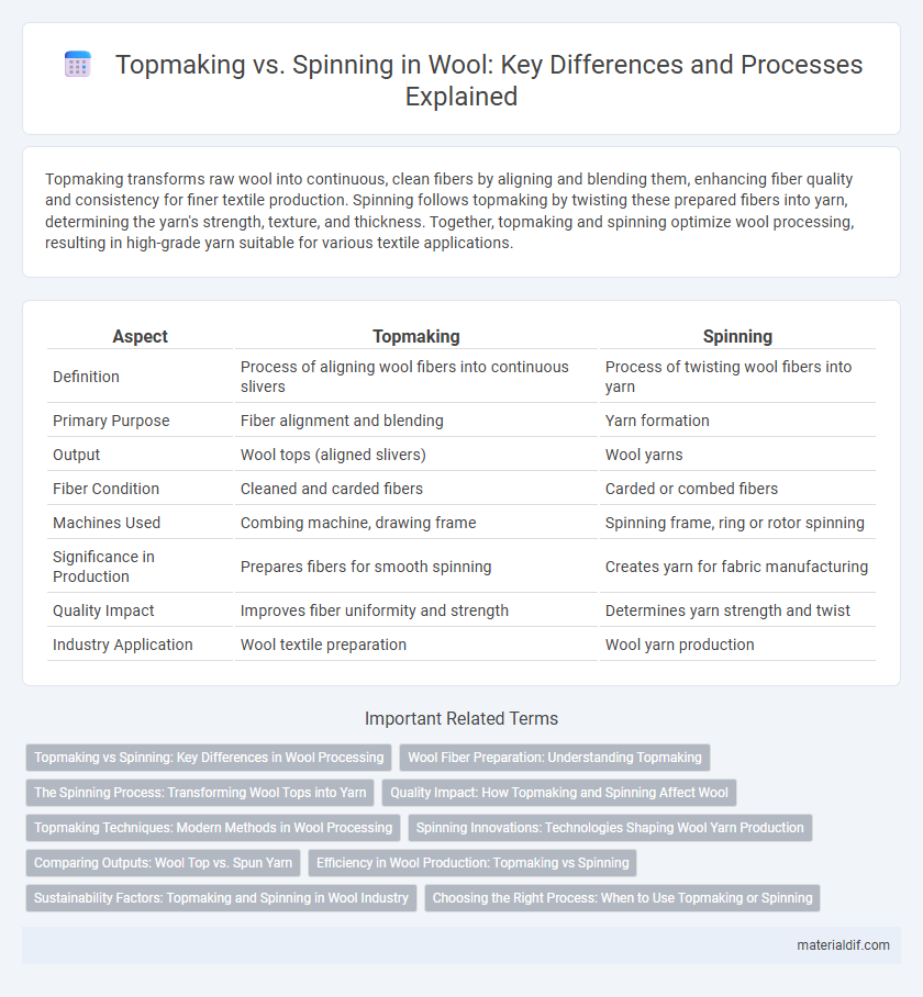 Topmaking vs. Spinning in Wool: Key Differences and Processes Explained