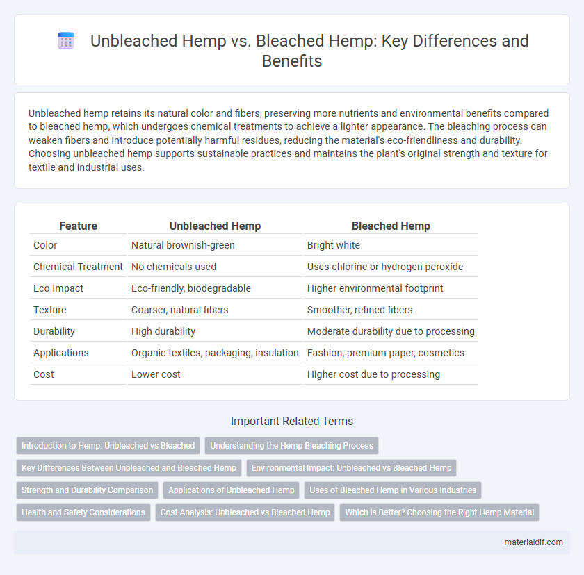 Unbleached Hemp vs. Bleached Hemp: Key Differences and Benefits