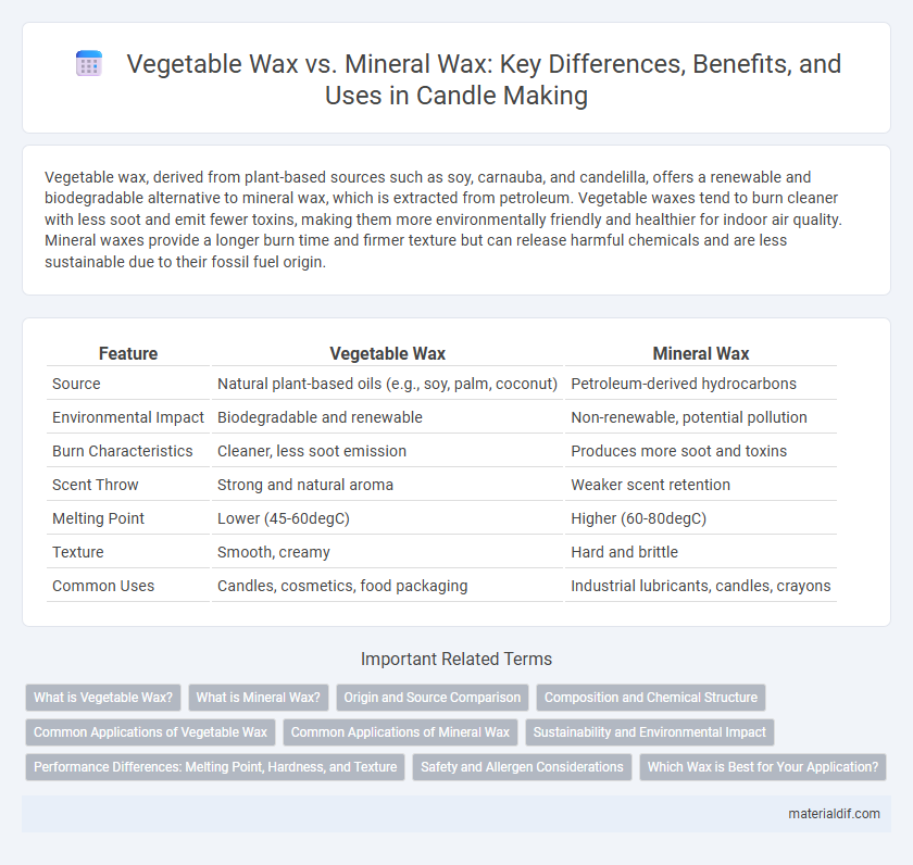 Vegetable Wax vs. Mineral Wax: Key Differences, Benefits, and Uses in Candle Making