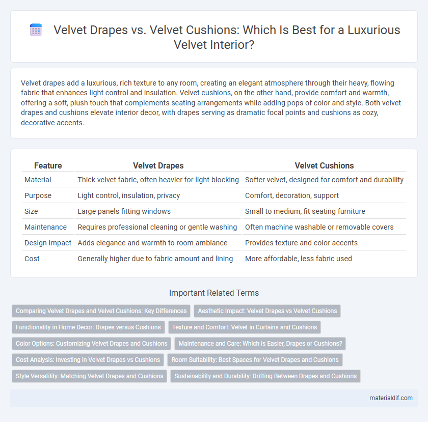 Velvet Drapes vs. Velvet Cushions: Which Is Best for a Luxurious Velvet Interior?