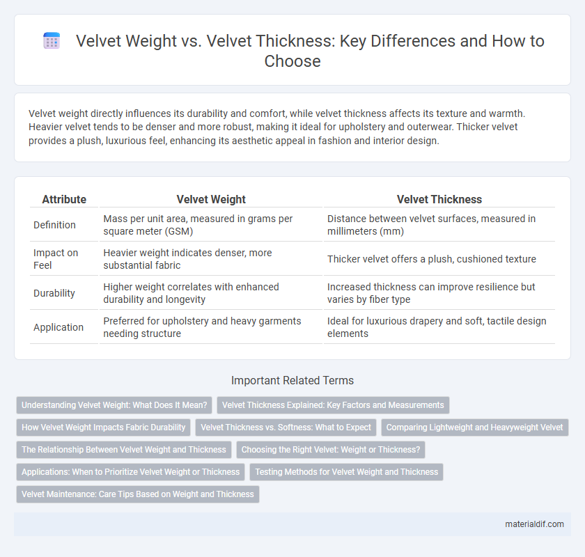 Velvet Weight vs. Velvet Thickness: Key Differences and How to Choose