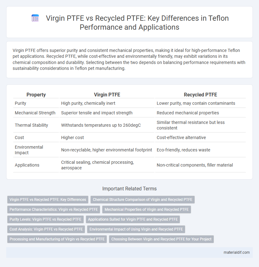 Virgin PTFE vs Recycled PTFE: Key Differences in Teflon Performance and Applications