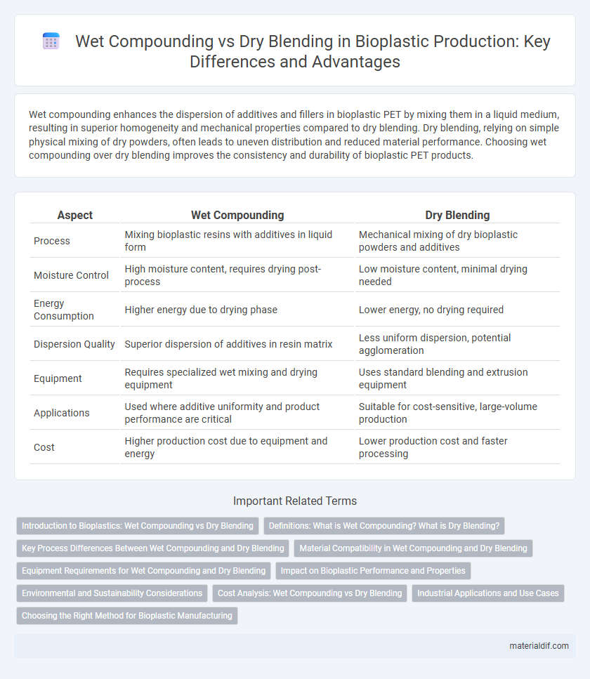 Wet Compounding vs Dry Blending in Bioplastic Production: Key Differences and Advantages