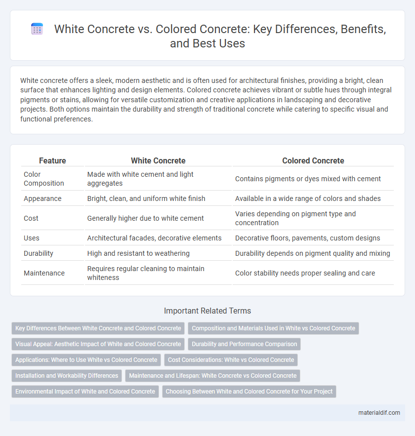 White Concrete vs. Colored Concrete: Key Differences, Benefits, and Best Uses