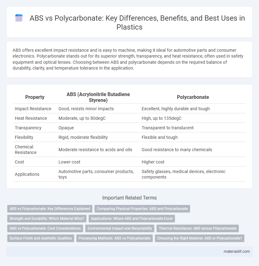 ABS vs Polycarbonate: Key Differences, Benefits, and Best Uses in Plastics